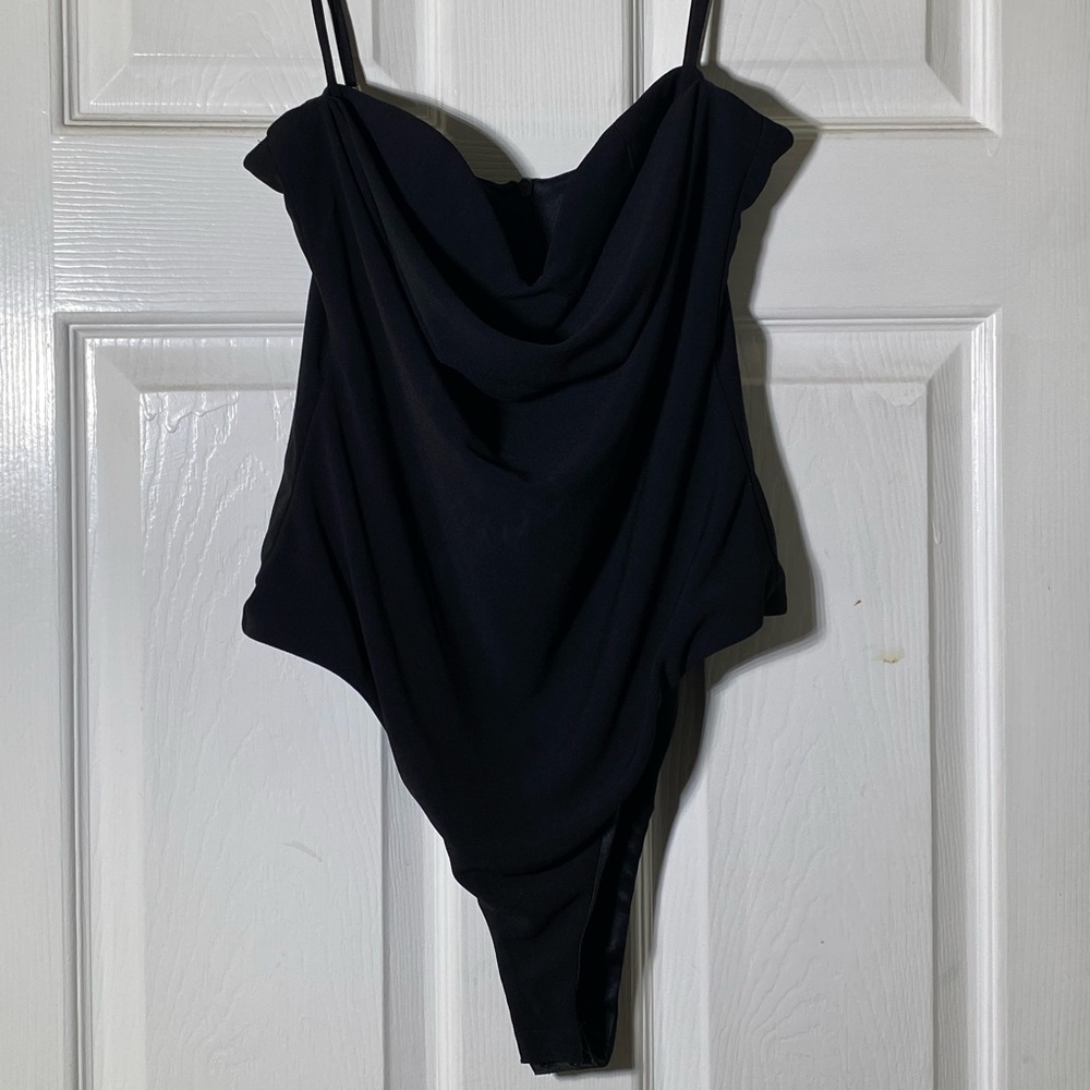 Zara black cowl neck bodysuit